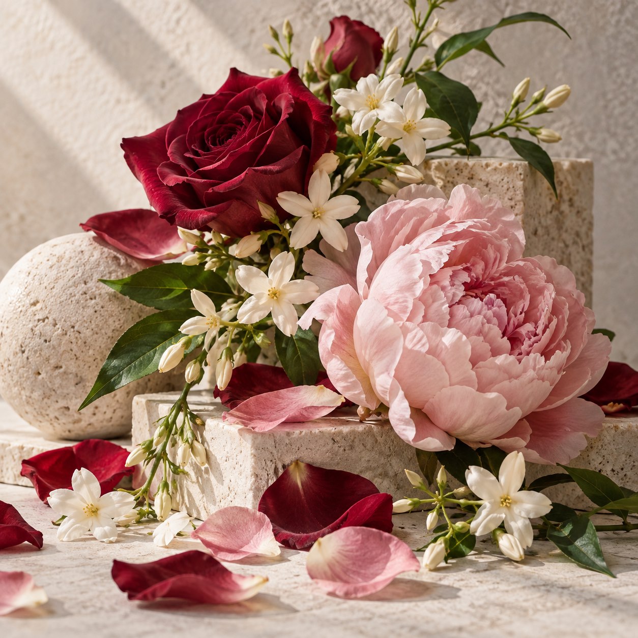 Floral scent family with rose, jasmine and peony